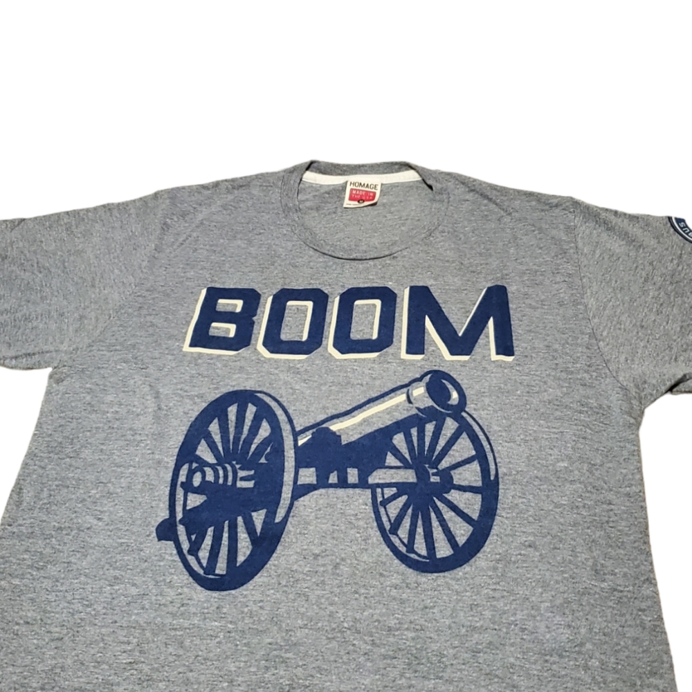 Old School Homage Columbus Blue Jackets Cannon Boom tee - Picture 2 of 5